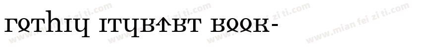 gothic itcbybt book字体转换